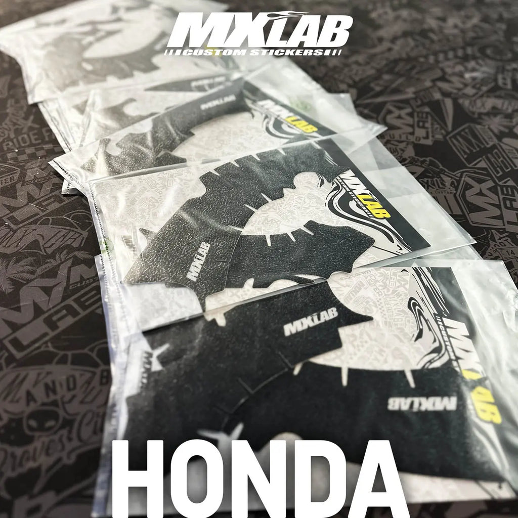 Détail texture grip protection de cadre Honda CRF