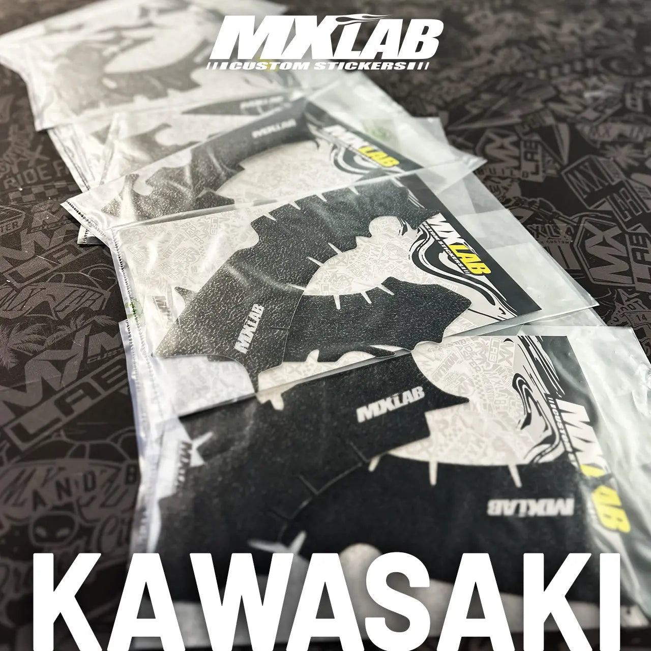 Kit de protections grip pour plastiques Kawasaki KXF