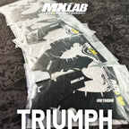 Détail texture grip protection de cadre Triumph TF