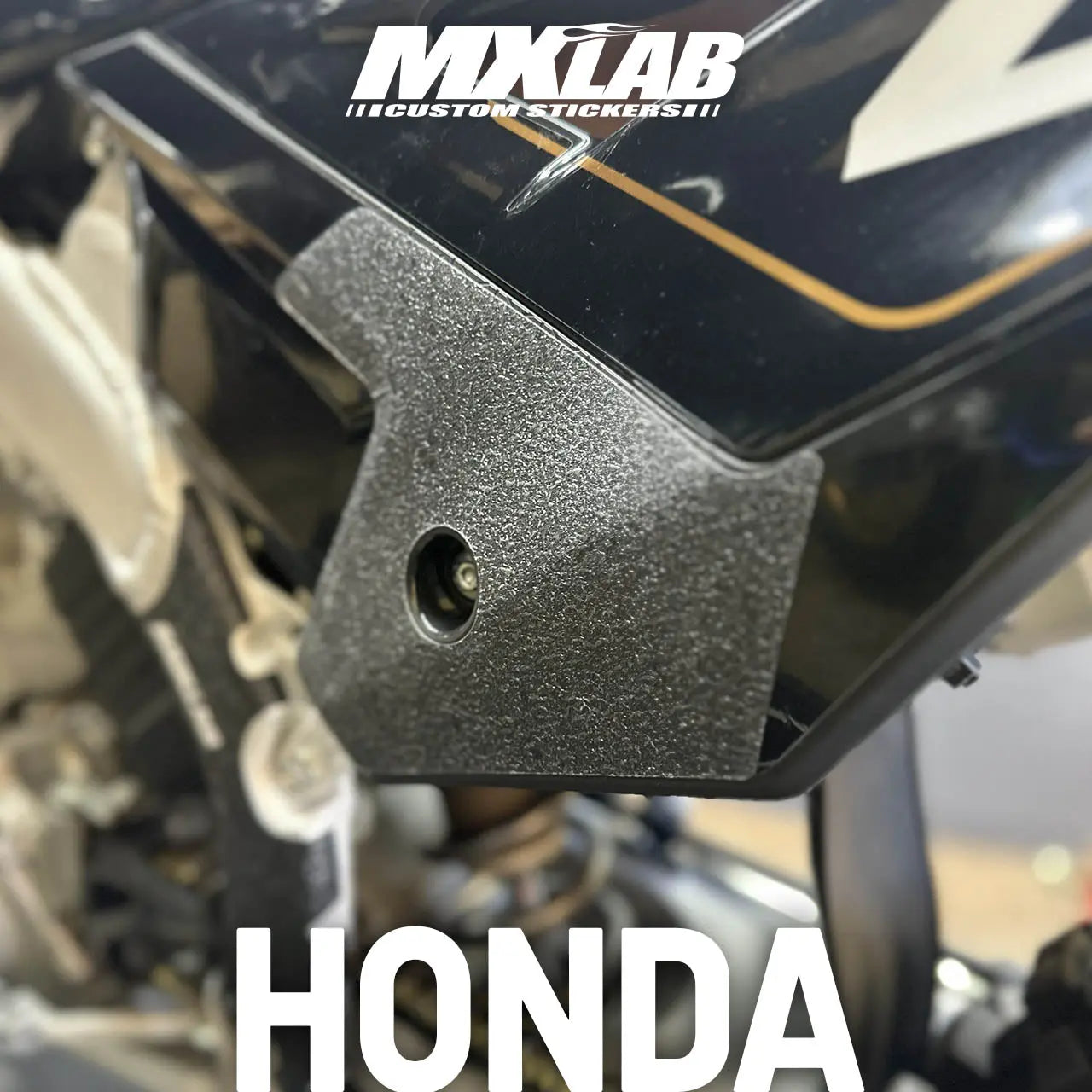 Protection grip kit déco installée sur moto Honda CR/CRF