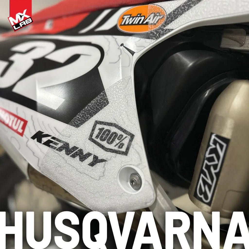 Protection grip kit déco Husqvarna pour moto motocross