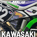 Protection grip kit déco Kawasaki KX pour moto motocross