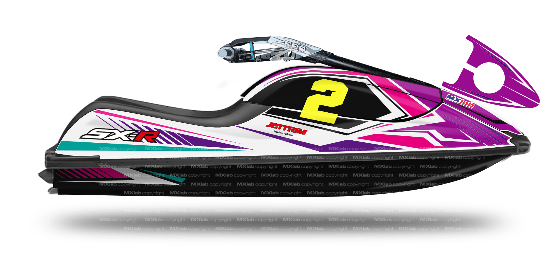 Kawasaki SXR 800 LAB2 purple Graphic Kit - 