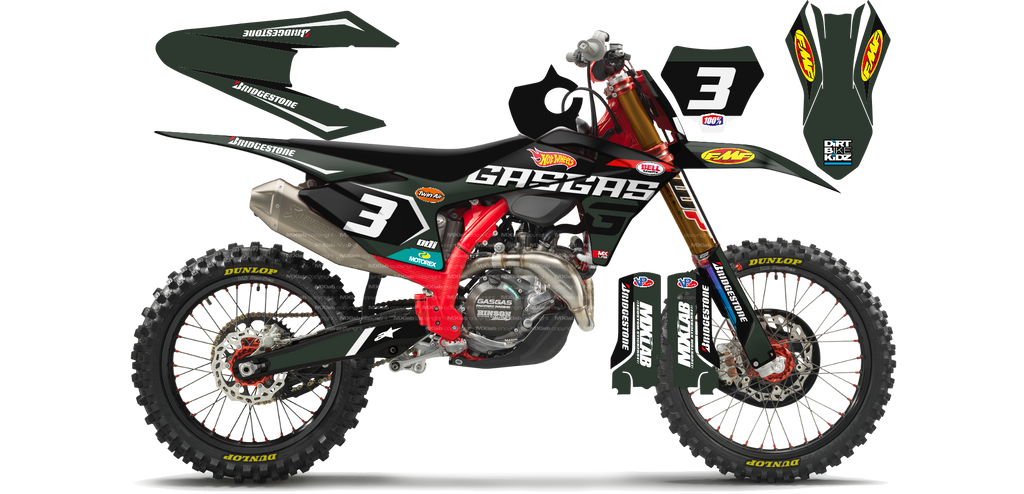Kit déco GasGas LAB3 KHAKI - Motocross & Enduro personnalisable