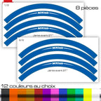 TEST - Autocollants de jante avant 21 pouces universel - 12 couleurs Universel