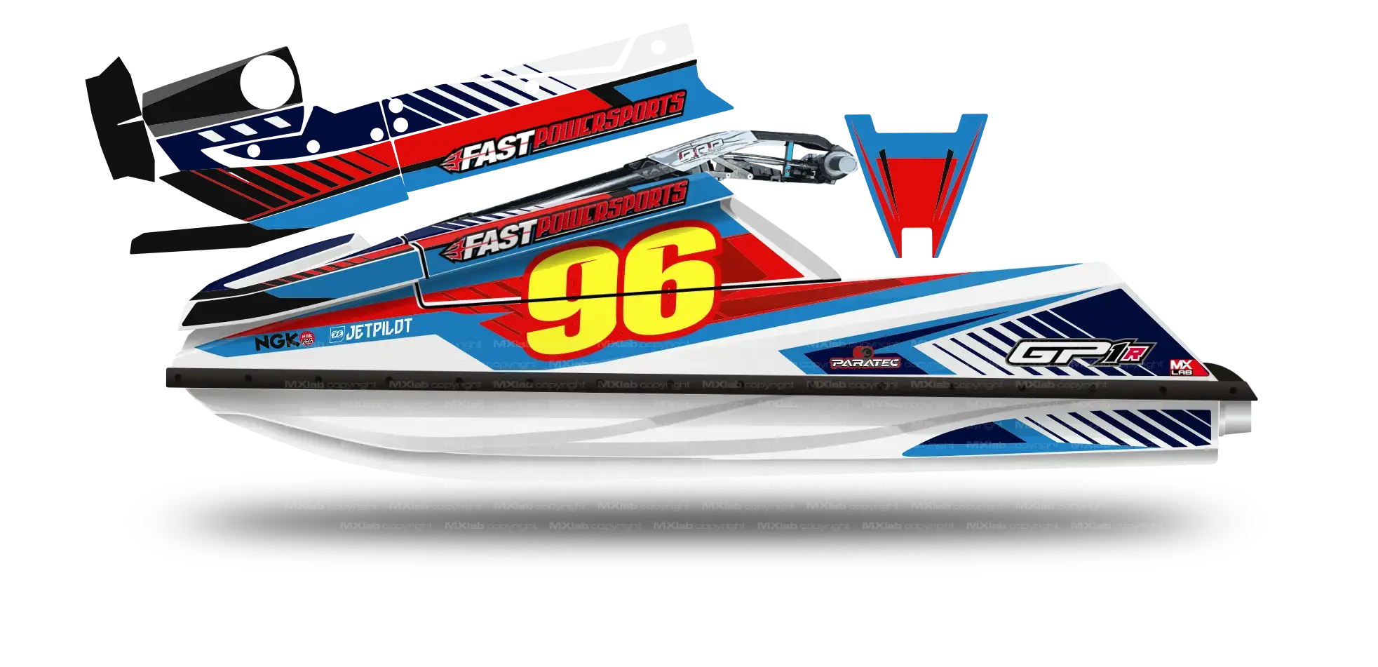 Customizable Jetski Graphics Kit Fast Powersports GP1R – LAB1 – MXlab