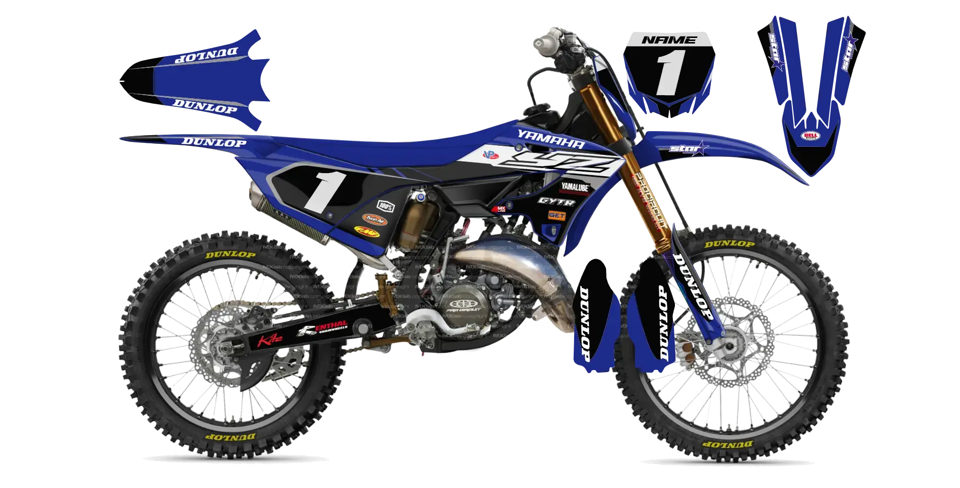Kit déco Yamaha YZ LAB1 - Motocross & Enduro personnalisable