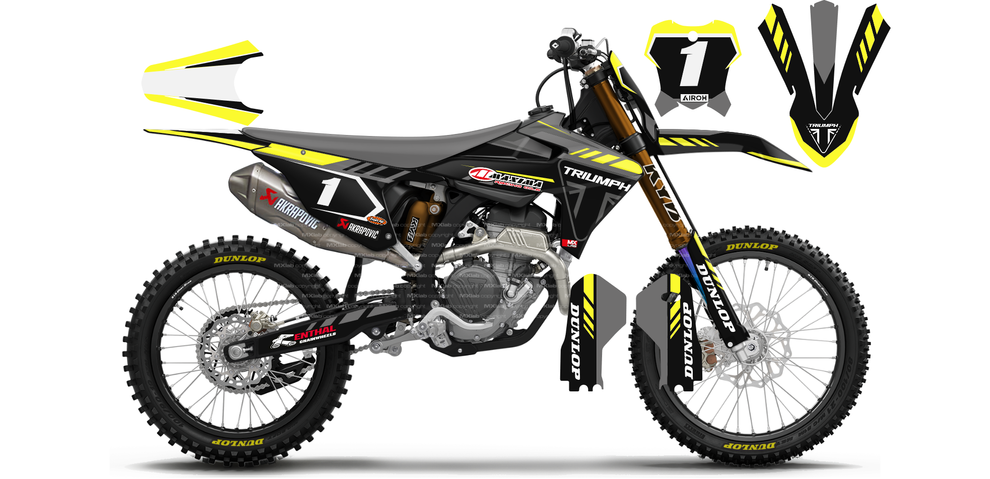 Kit déco Triumph LAB1 - Motocross & Enduro personnalisable