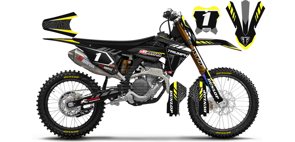 Kit déco Triumph LAB1 BLACK - Motocross & Enduro personnalisable
