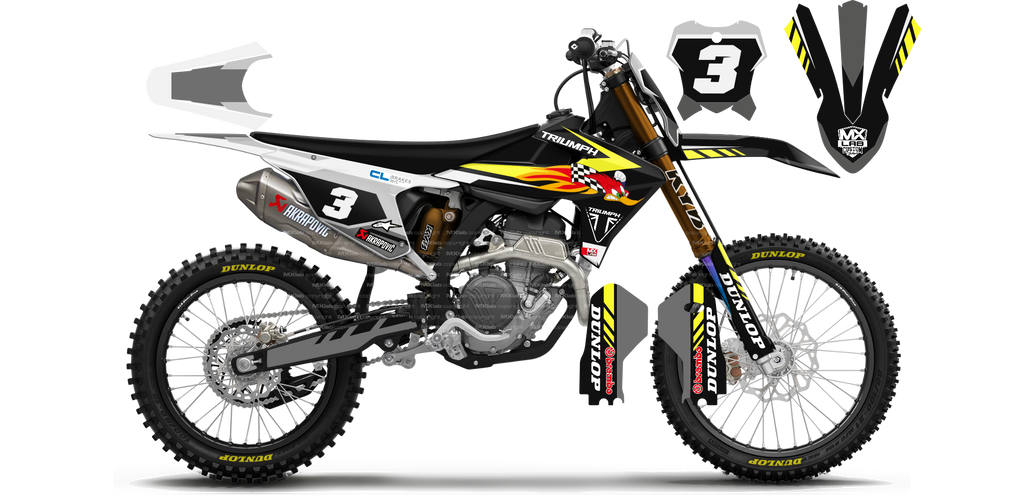 Kit déco Triumph LAB3 - Motocross & Enduro personnalisable