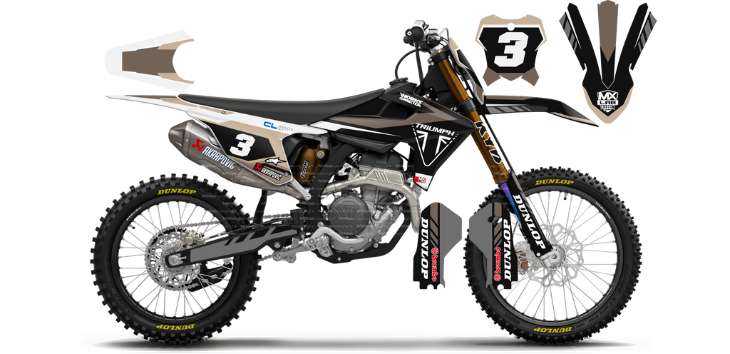 Kit déco Triumph LAB3 SAND - Motocross & Enduro personnalisable