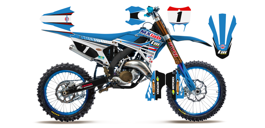 Kit déco TM LAB1 BLUE - Motocross & Enduro personnalisable