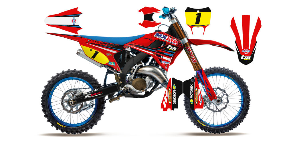 Kit déco TM LAB1 RED - Motocross & Enduro personnalisable