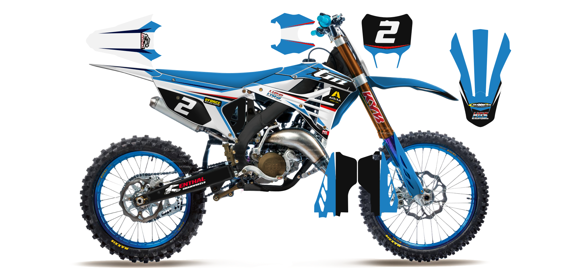 Kit déco TM LAB2 - Motocross & Enduro personnalisable
