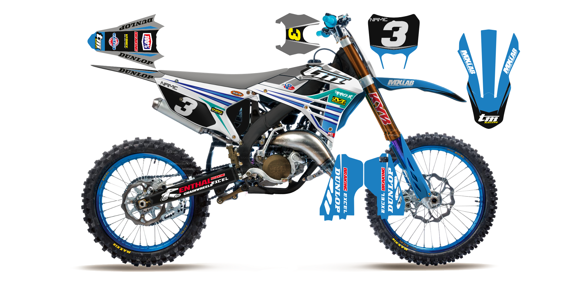 Kit déco TM LAB3 - Motocross & Enduro personnalisable