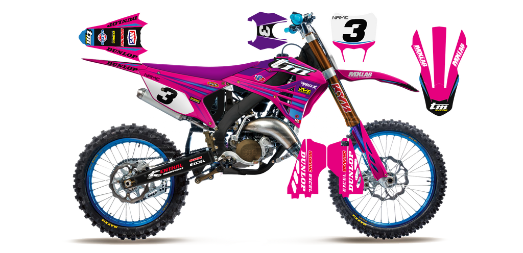Kit déco TM LAB3 PINK - Motocross & Enduro personnalisable