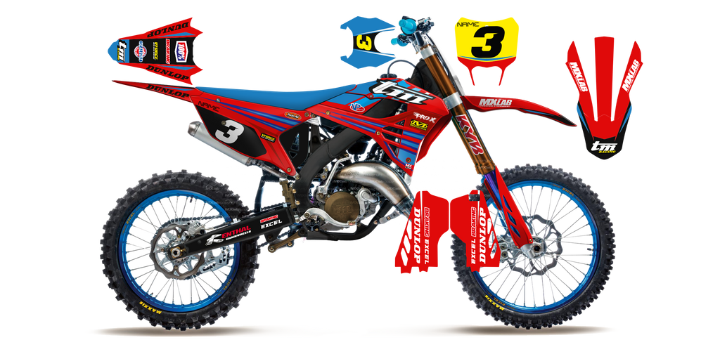 Kit déco TM LAB3 RED - Motocross & Enduro personnalisable