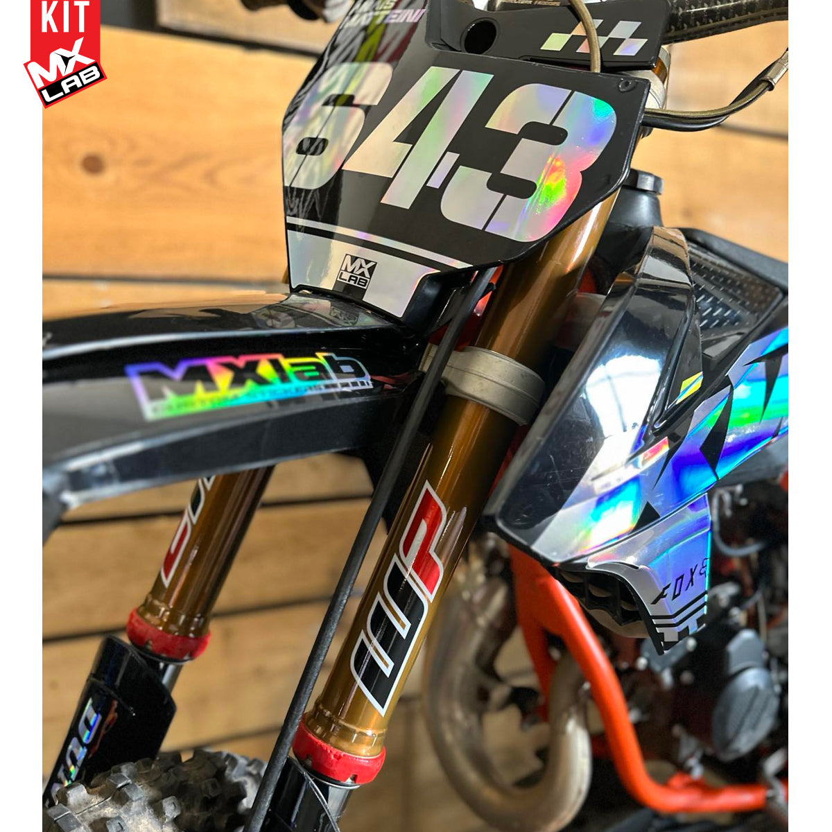 Kit déco de fourche WP 43mm (85cc) "Usine"