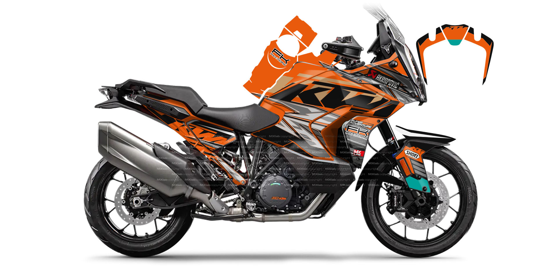 Kit déco KTM 1290 Super Adventure LAB2 - Trail personnalisable