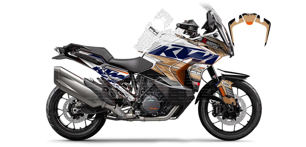 Kit déco KTM 1290 Super Adventure LAB2 SAND - Trail personnalisable