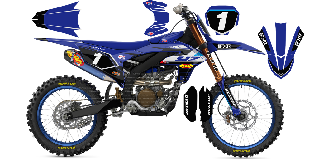 Kit déco Yamaha YZF LAB1 - Motocross & Enduro personnalisable