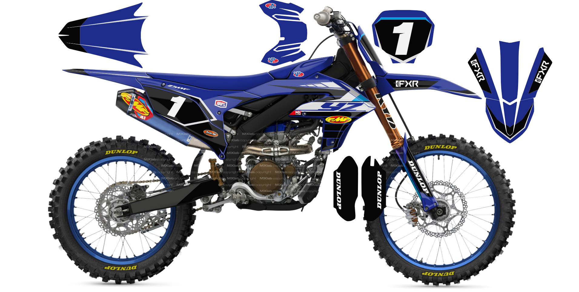 Kit déco Yamaha YZF LAB1 - Motocross & Enduro personnalisable