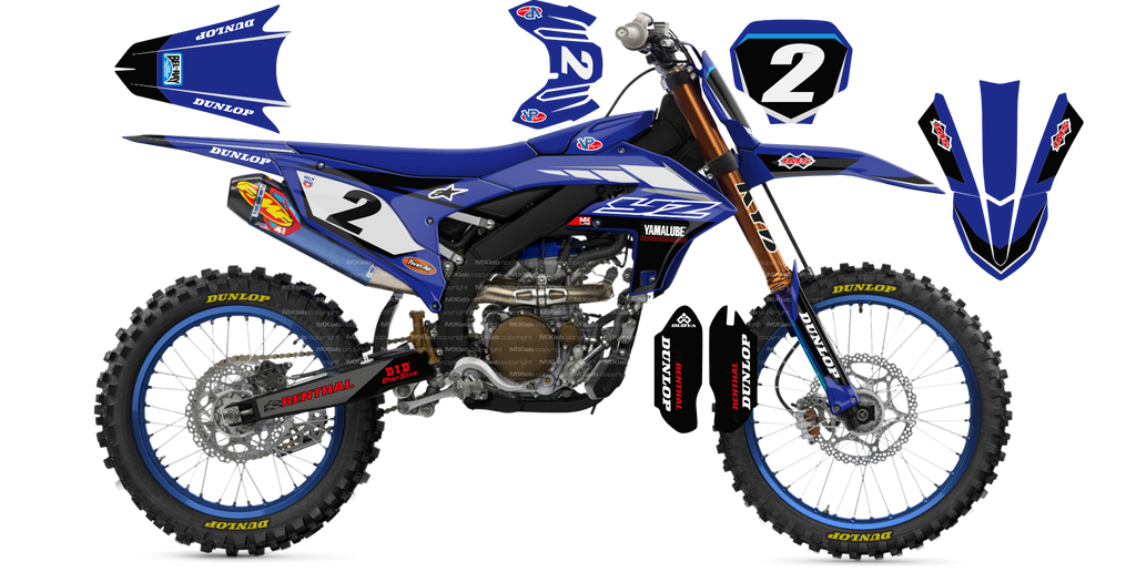 Kit déco Yamaha YZF LAB2 - Motocross & Enduro personnalisable
