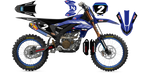 Kit déco Yamaha YZF LAB2 BLACK - Motocross & Enduro personnalisable