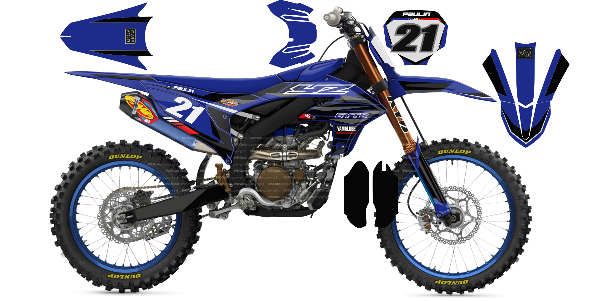 Kit déco Yamaha YZF LAB3 - Motocross & Enduro personnalisable