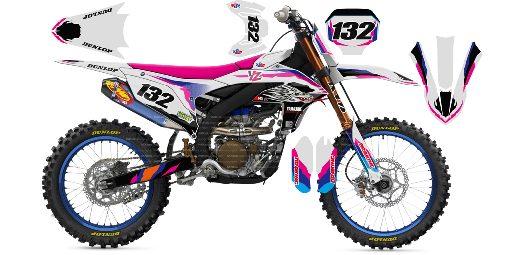Kit déco Yamaha YZF Vintage - Motocross & Enduro personnalisable