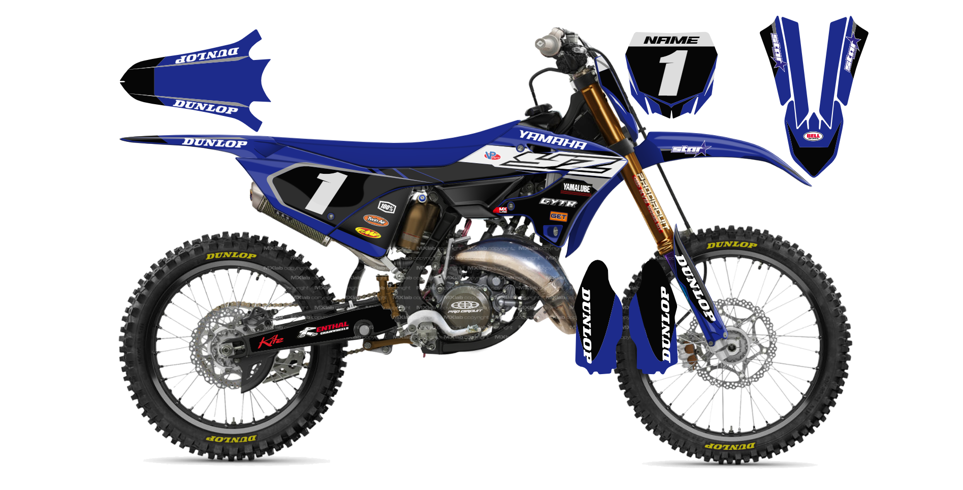 Kit déco Yamaha YZ LAB1 - Motocross & Enduro personnalisable