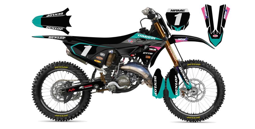 Kit déco Yamaha YZ LAB1 BLACK - Motocross & Enduro personnalisable