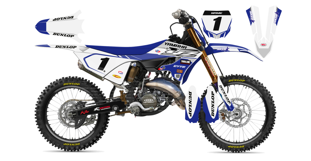 Kit déco Yamaha YZ LAB1 WHITE - Motocross & Enduro personnalisable