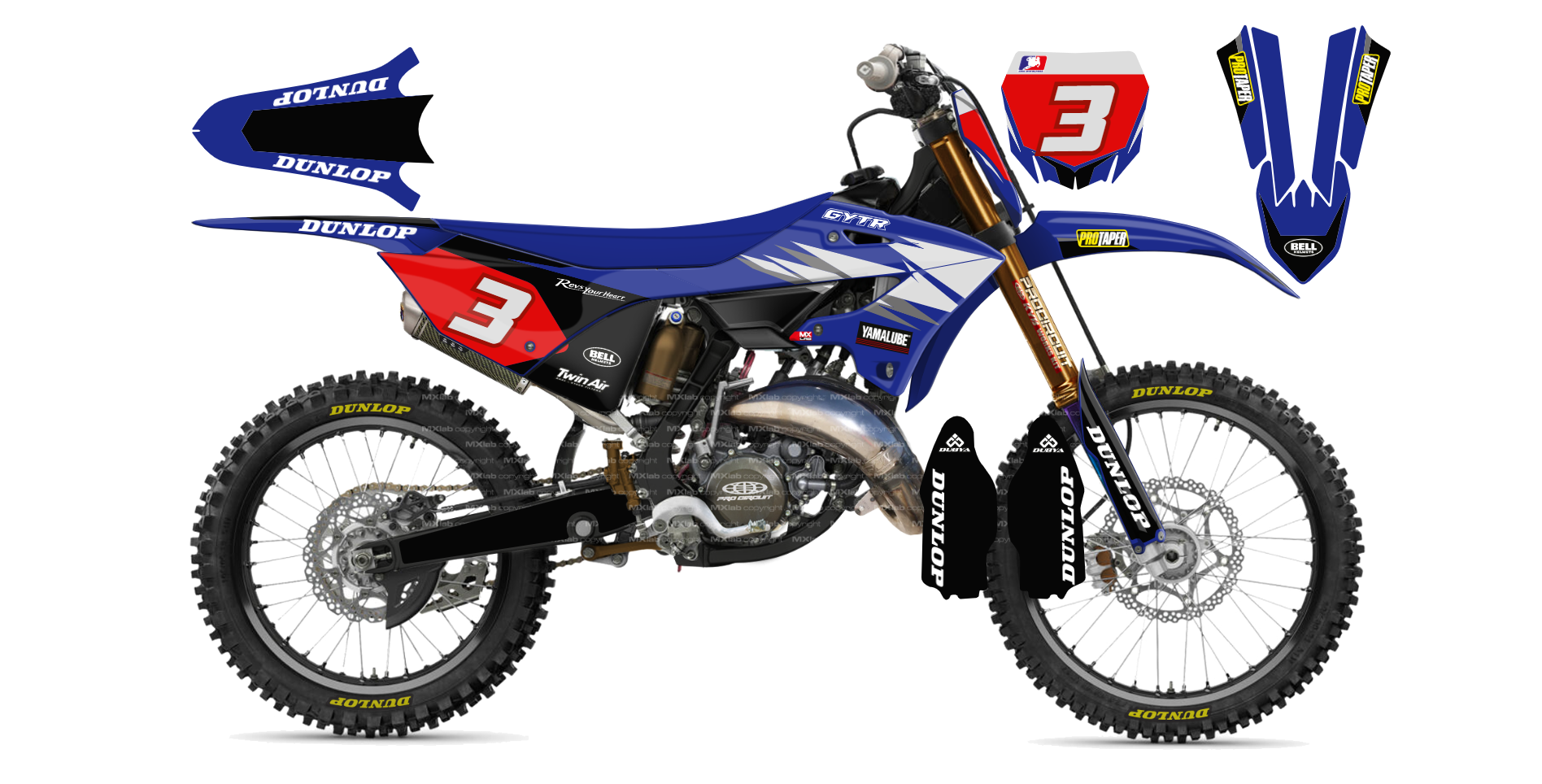 Kit déco Yamaha YZ LAB3 - Motocross & Enduro personnalisable