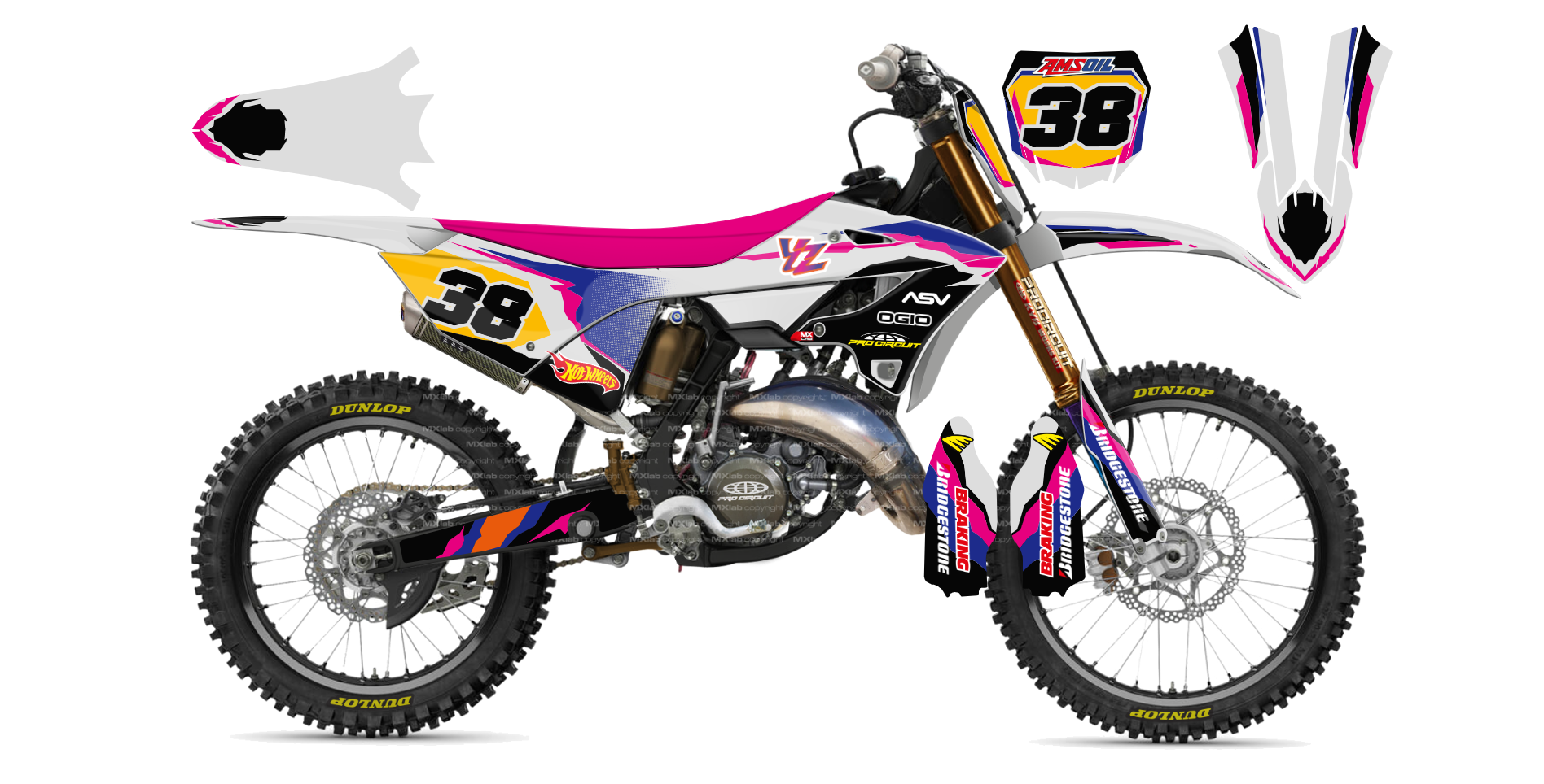 Kit déco Yamaha YZ Vintage - Motocross & Enduro personnalisable