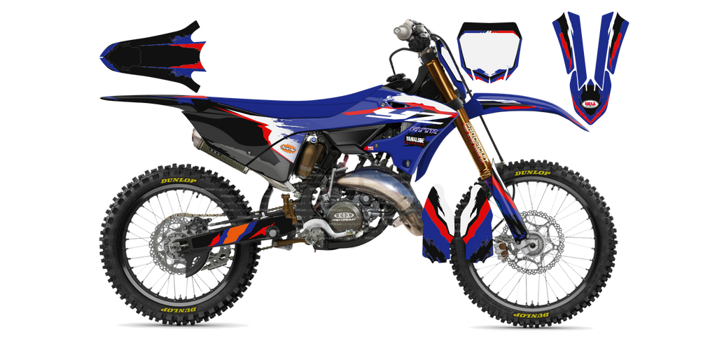 Kit déco Yamaha YZ Vintage 2 - Motocross & Enduro personnalisable