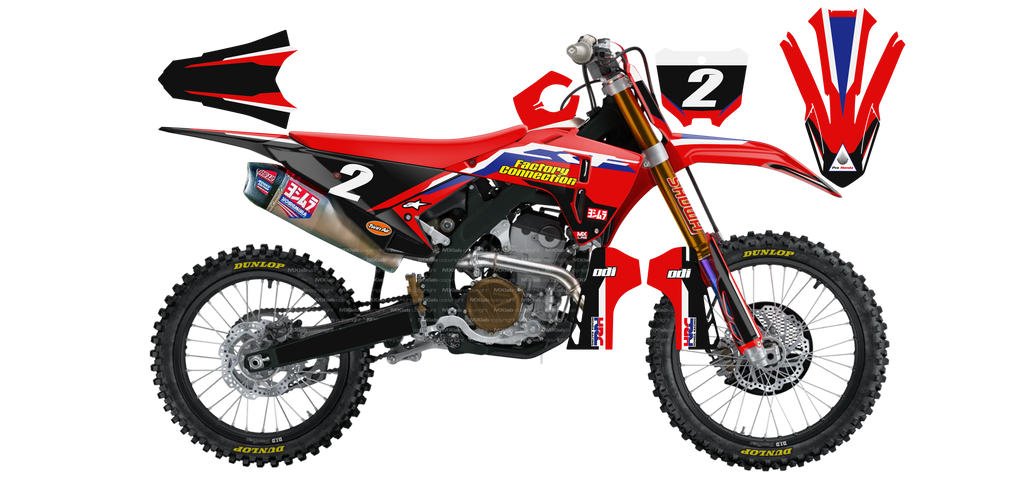 Kit déco Honda LAB2 - Motocross & Enduro personnalisable