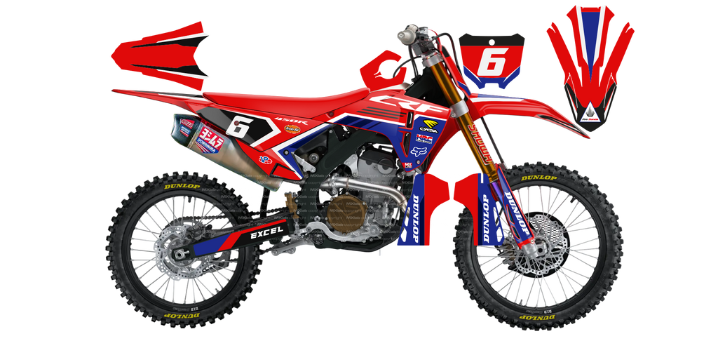 Kit déco Honda LAB3 - Motocross & Enduro personnalisable