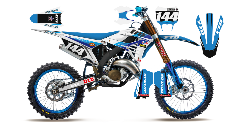 Kit déco TM LAB4 WHITE - Motocross & Enduro personnalisable