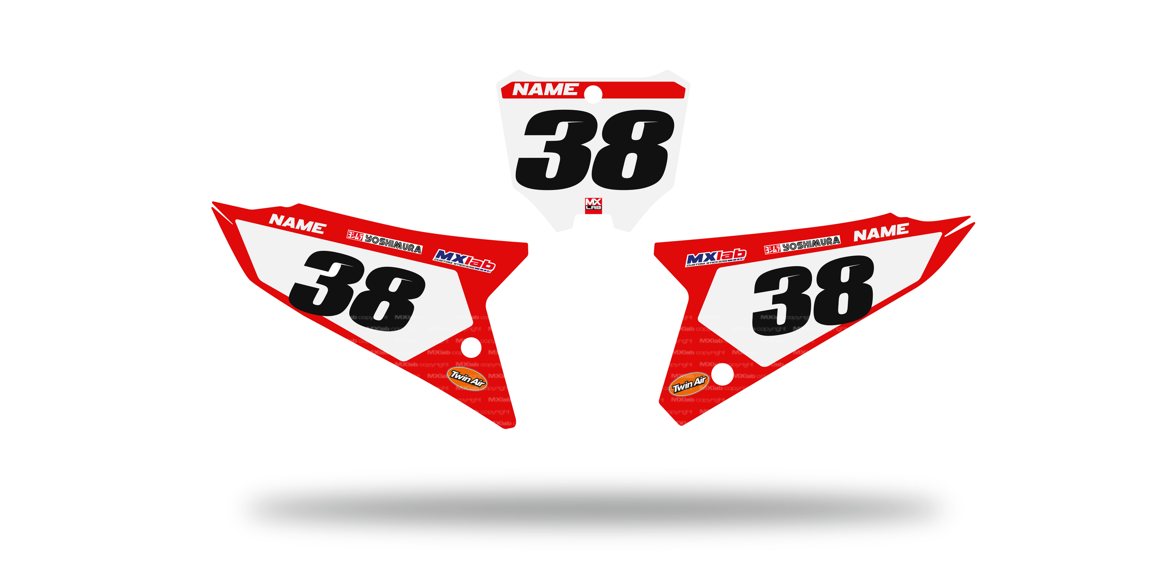 Fonds de plaque Honda CR CRF LAB1 - Motocross & Enduro personnalisable