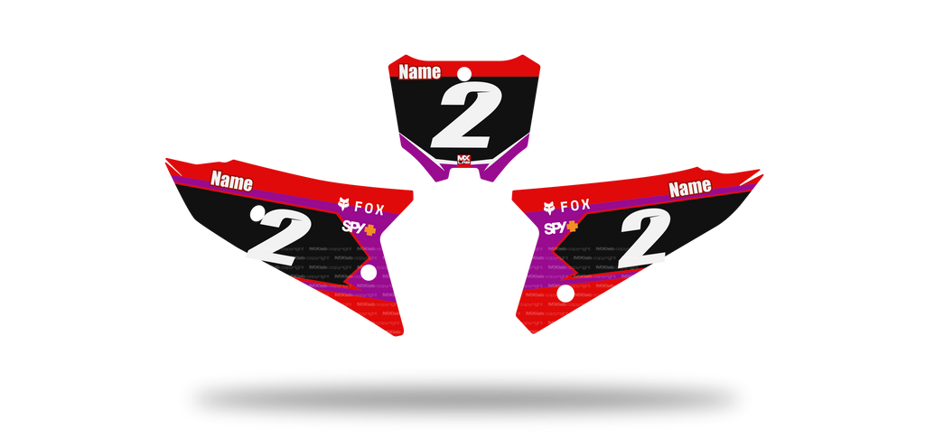 Fonds de plaque Honda CR CRF LAB2 - Motocross & Enduro personnalisable