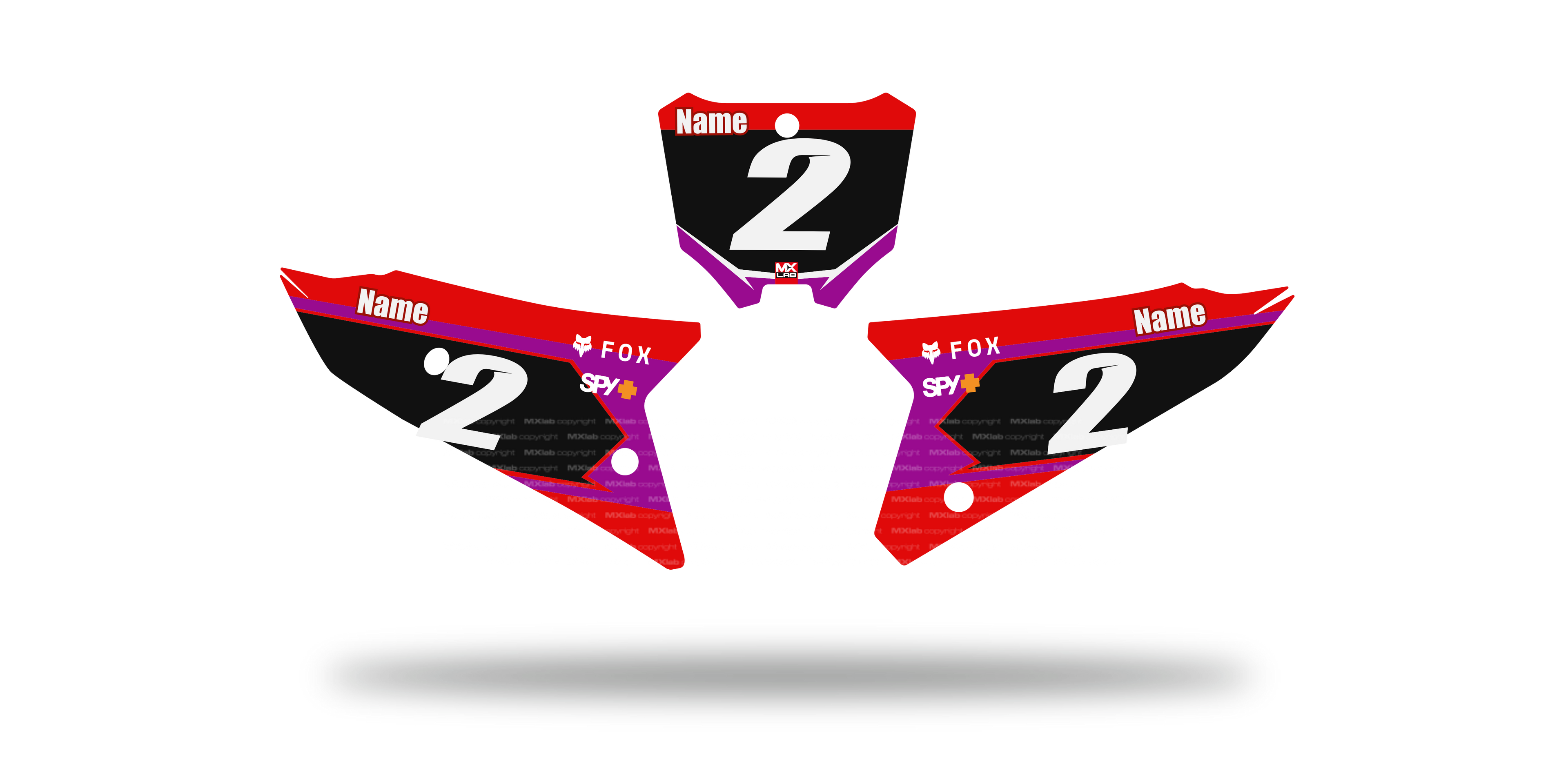 Fonds de plaque Honda CR CRF LAB2 - Motocross & Enduro personnalisable
