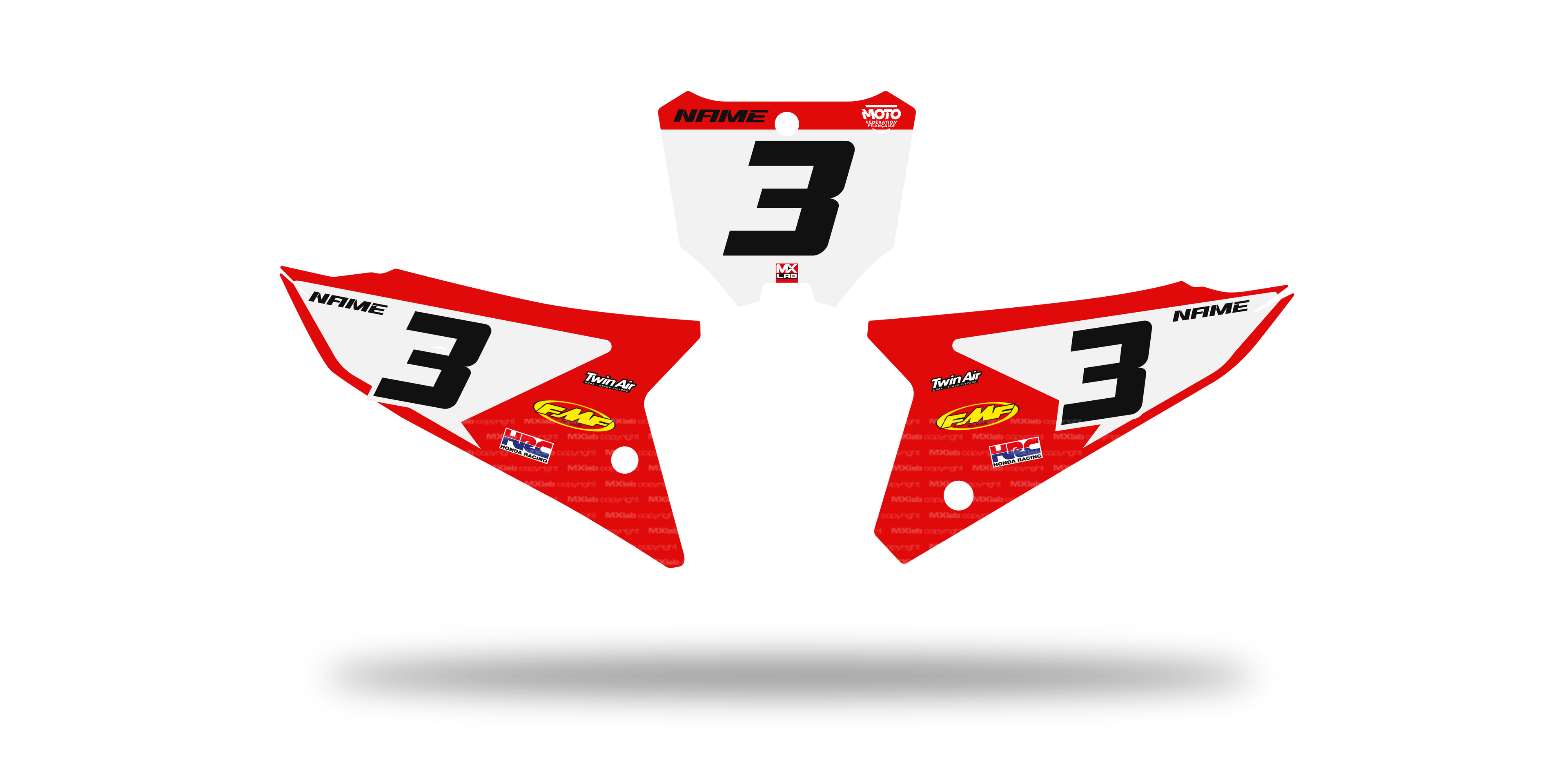 Fonds de plaque Honda CR CRF LAB3 - Motocross & Enduro personnalisable