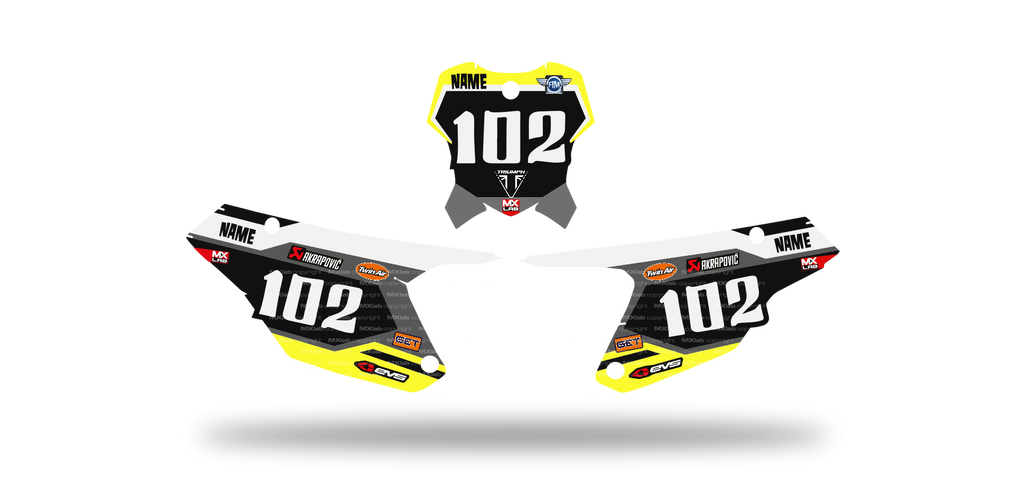 Fonds de plaque Triumph TF LAB2 - Motocross & Enduro personnalisable