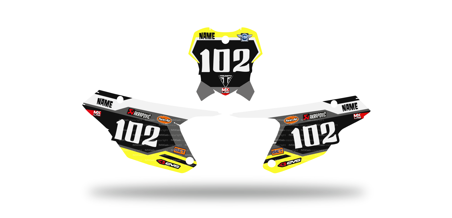Fonds de plaque Triumph TF LAB2 - Motocross & Enduro personnalisable