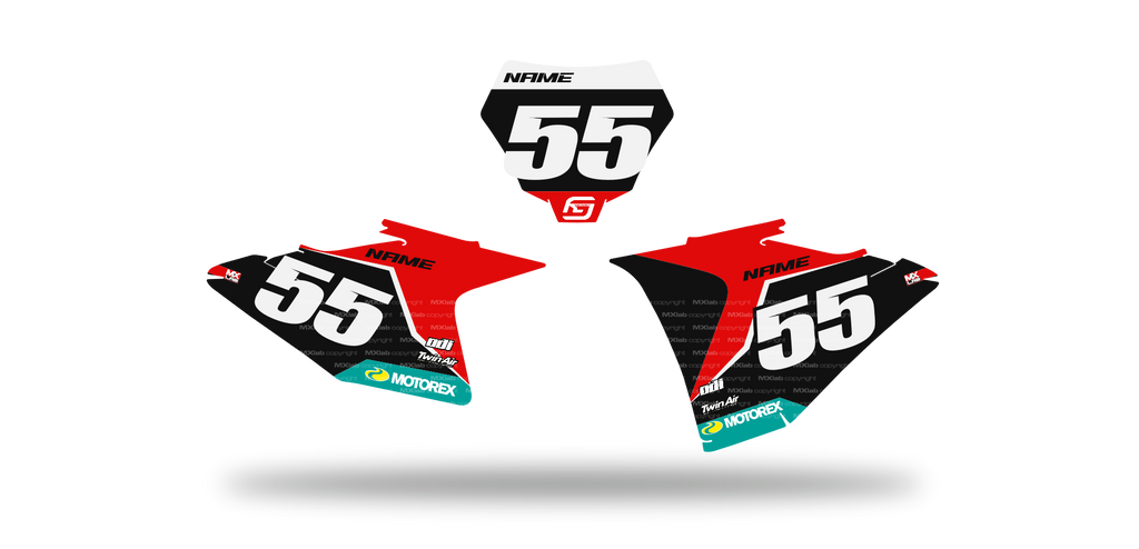 Fonds de plaque GasGas LAB1 - Motocross & Enduro personnalisable