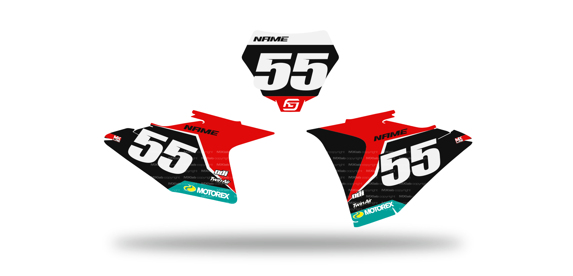 Fonds de plaque GasGas LAB1 - Motocross & Enduro personnalisable