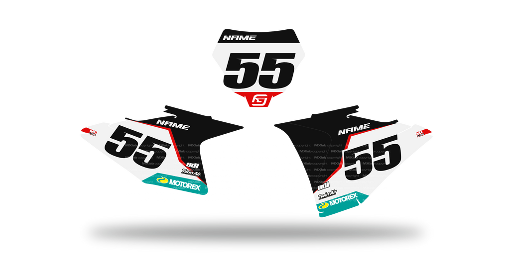 Fonds de plaque GasGas LAB1 BLACK - Motocross & Enduro personnalisable