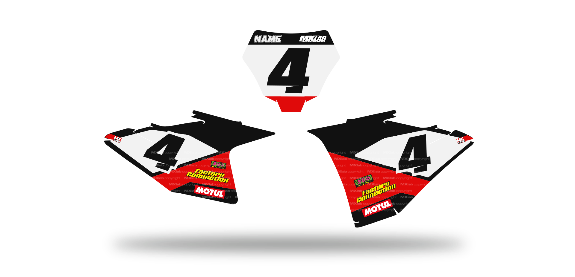 Fonds de plaque GasGas LAB4 - Motocross & Enduro personnalisable