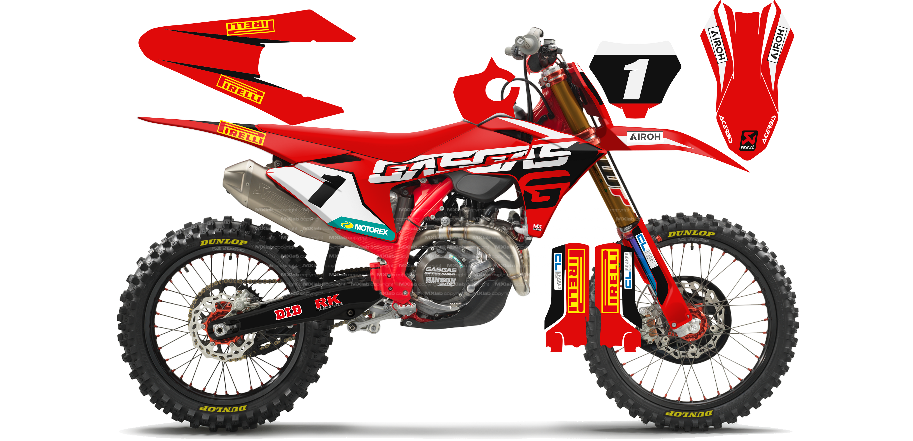 Kit déco GasGas LAB1 - Motocross & Enduro personnalisable